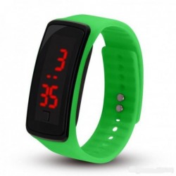 LED hodinky sportovní zelené