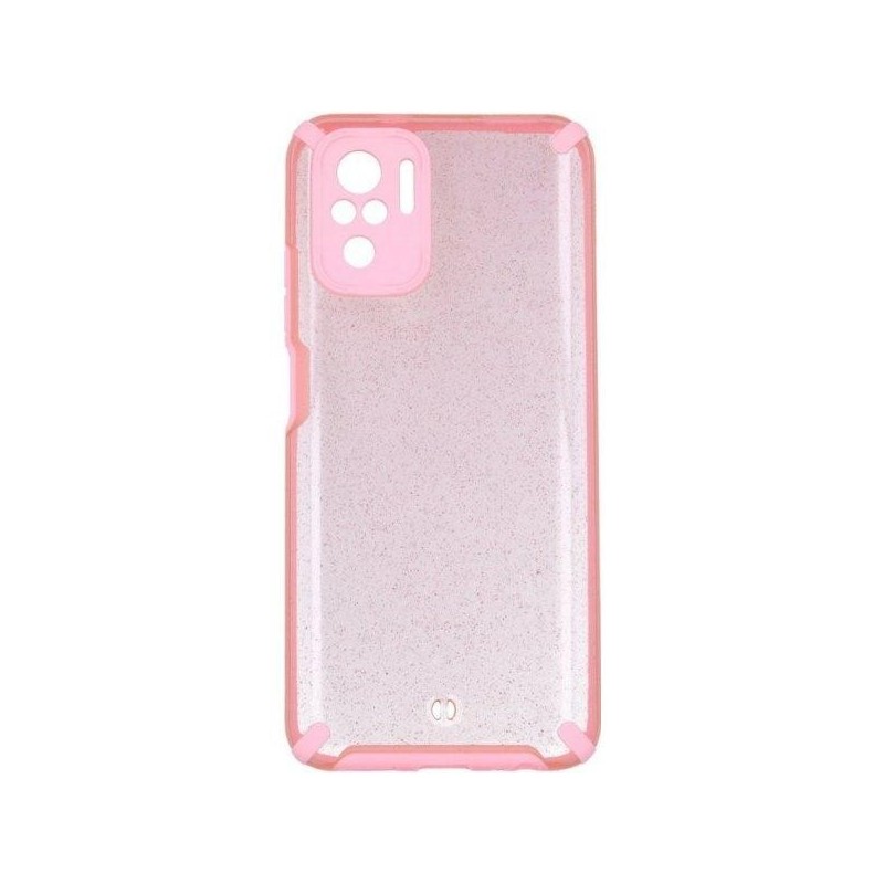 Pouzdro TopQ Xiaomi Redmi Note 10 Armor Glitter pevný růžový